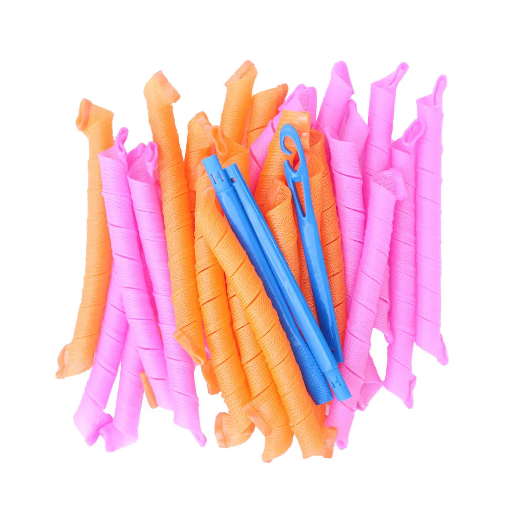 Bigoudis magiques à levier de crochet, bigoudis de bricolage, cercle en spirale, baguette à friser, outil de coiffure de sécurité