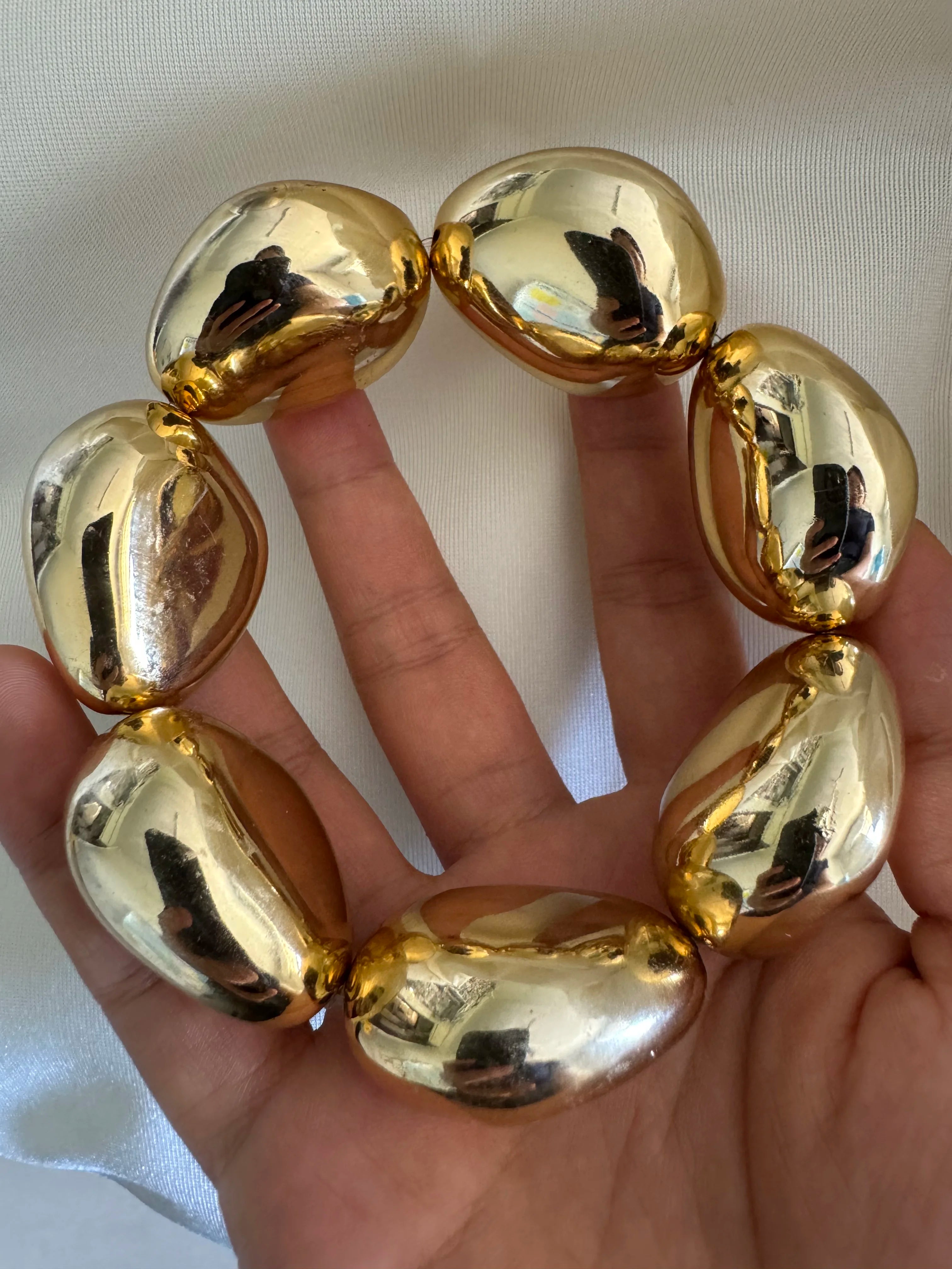 2024 New Arrival Fashion Cheap Wholesale Chunky Retro Bracelet Wide Cuff Smooth Stripes  Water Drop Silver Round Women Bangle