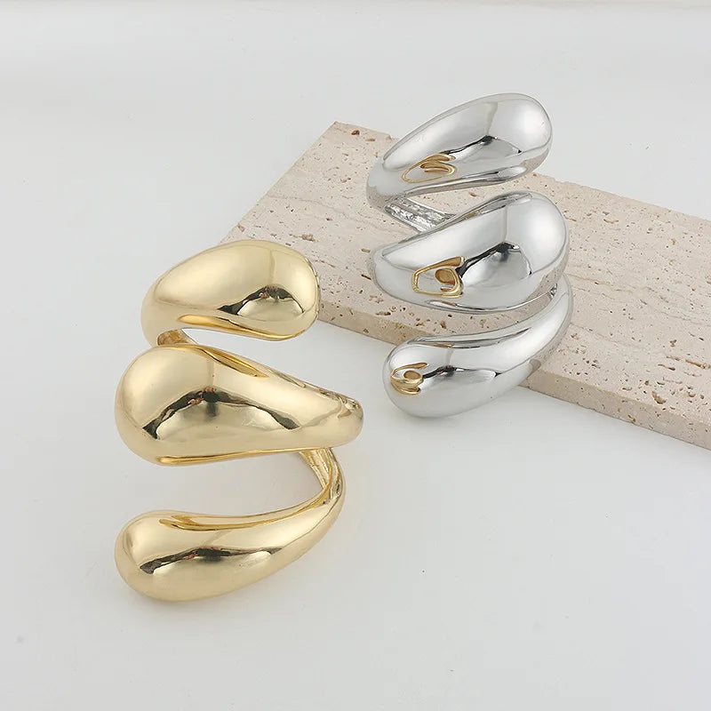 Chunky Gold Bangle Statement Big Wide Gold Bangle African Trendy No Fade Wrist Forever No Rust Bijoux