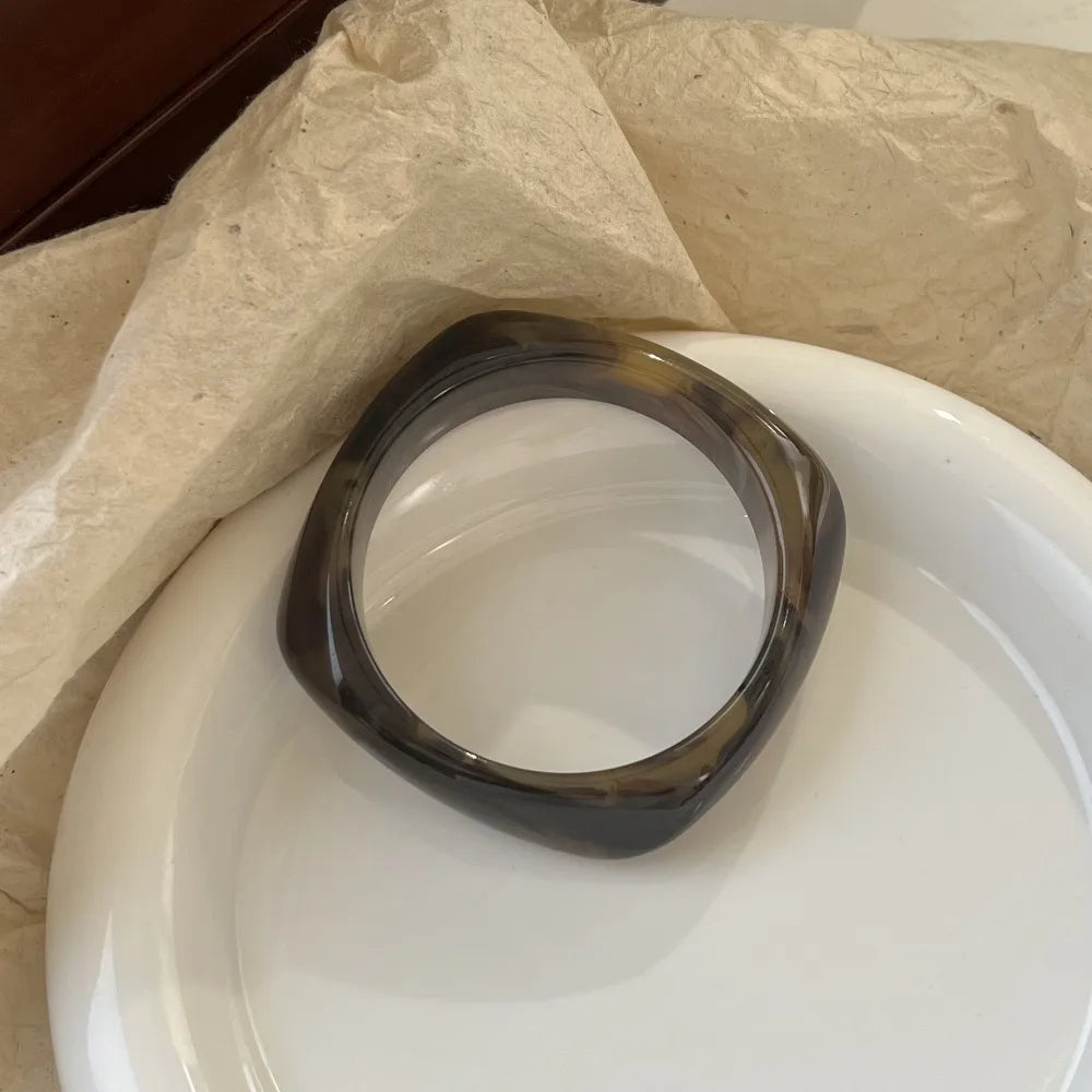 Bracelet bohème en acrylique, Style européen et américain, large et irrégulier, accessoires de bijoux, Design minoritaire