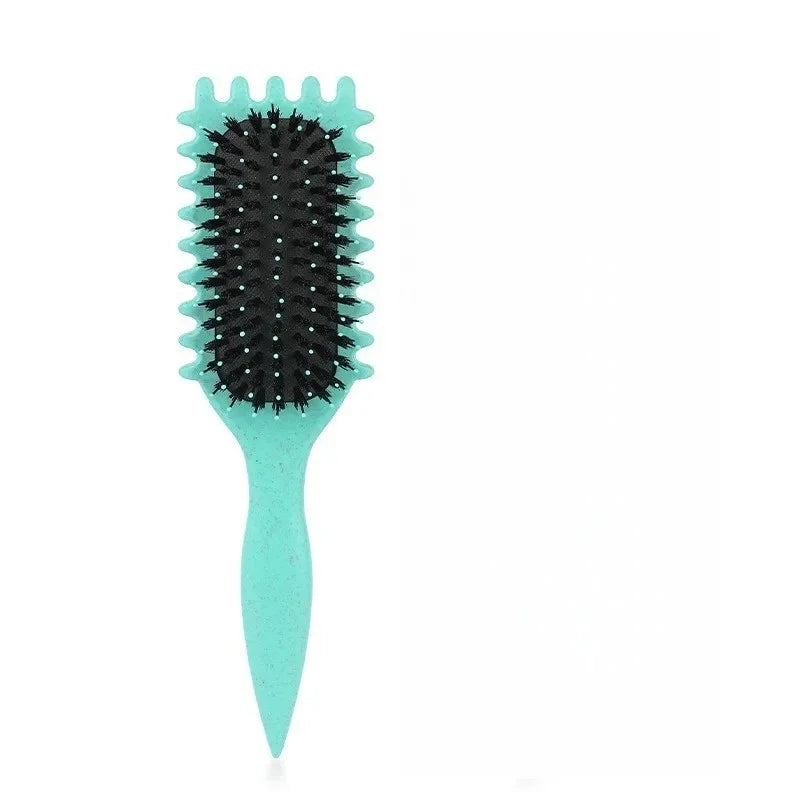 Brosse de coiffure bouclée pour Salon de coiffure, brosse à cheveux pour peigner et façonner les boucles pour hommes et femmes, réduit les outils de traction