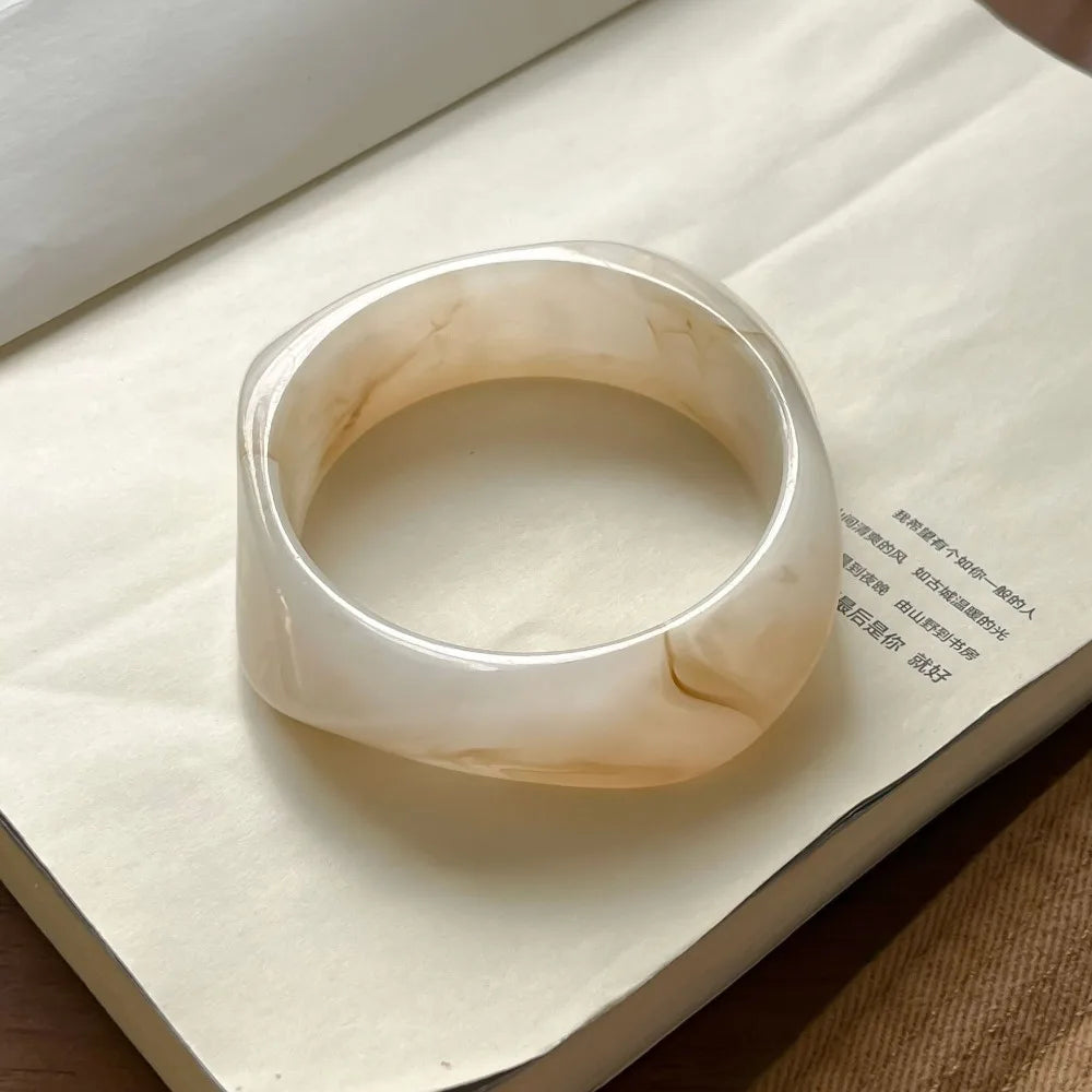 Bracelet bohème en acrylique, Style européen et américain, large et irrégulier, accessoires de bijoux, Design minoritaire