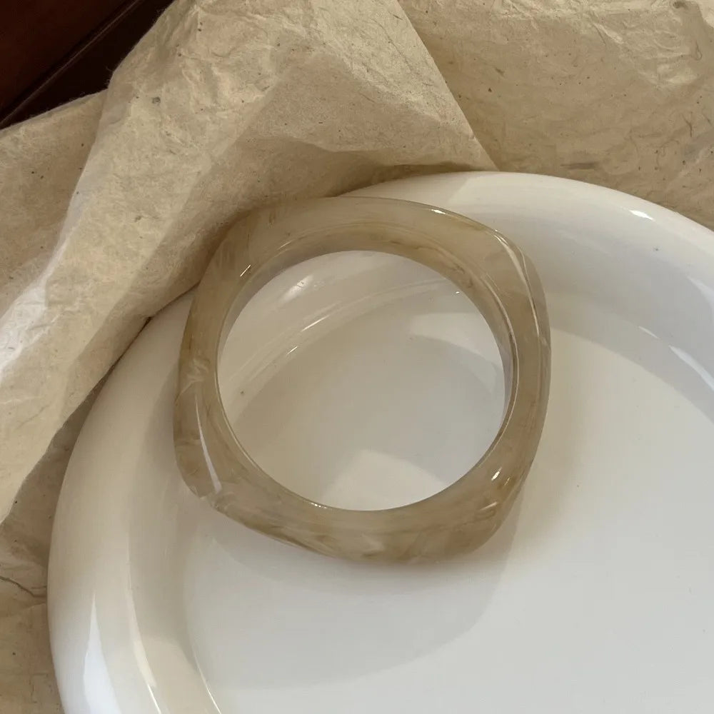 Bracelet bohème en acrylique, Style européen et américain, large et irrégulier, accessoires de bijoux, Design minoritaire