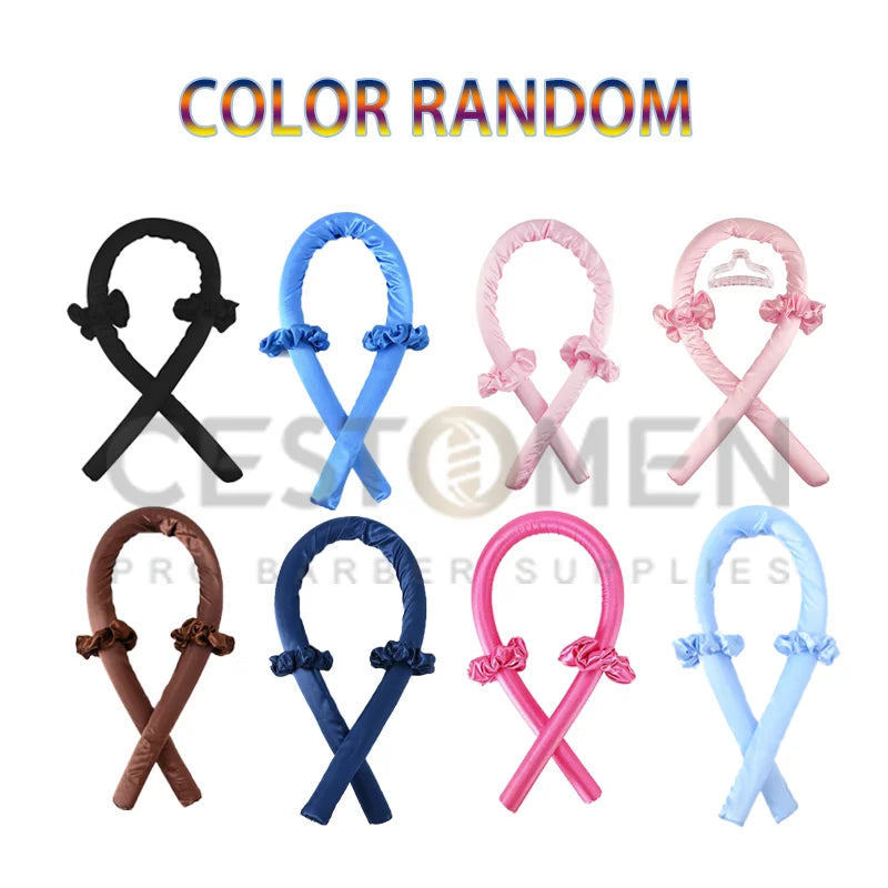Femmes boucles sans chaleur nuit soie Tube cheveux fer à friser coiffures et outils doux bigoudis pour dormir bigoudis rouleaux