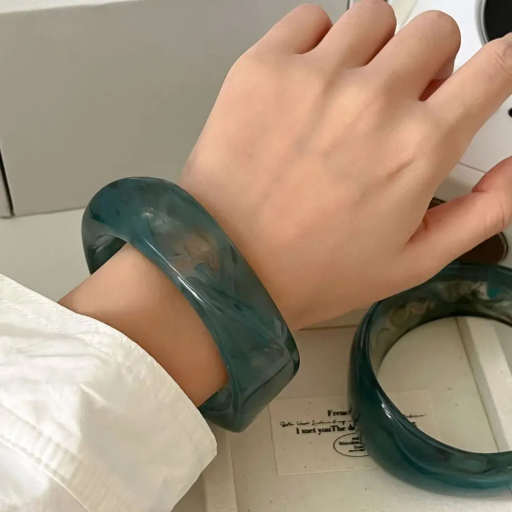 Bracelet bohème en acrylique, Style européen et américain, large et irrégulier, accessoires de bijoux, Design minoritaire