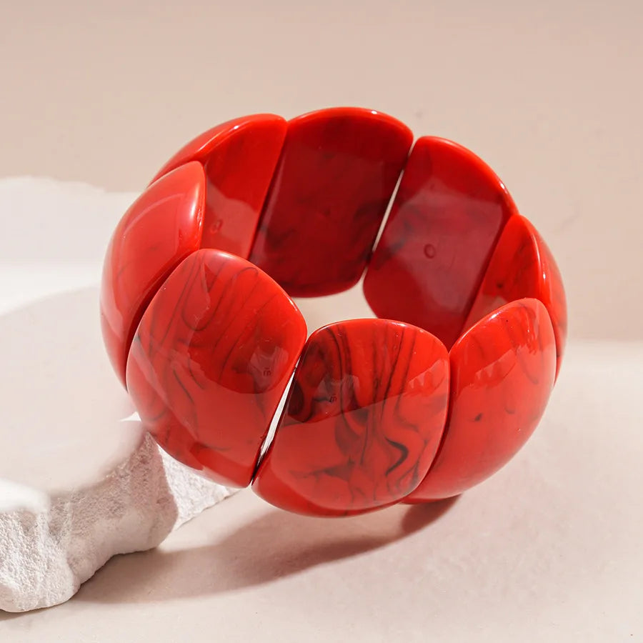 Bracelets épais en acrylique pour femmes, nouvelle tendance, géométrique irrégulière, exagéré, breloque de déclaration, taches, Goth, bijoux B1