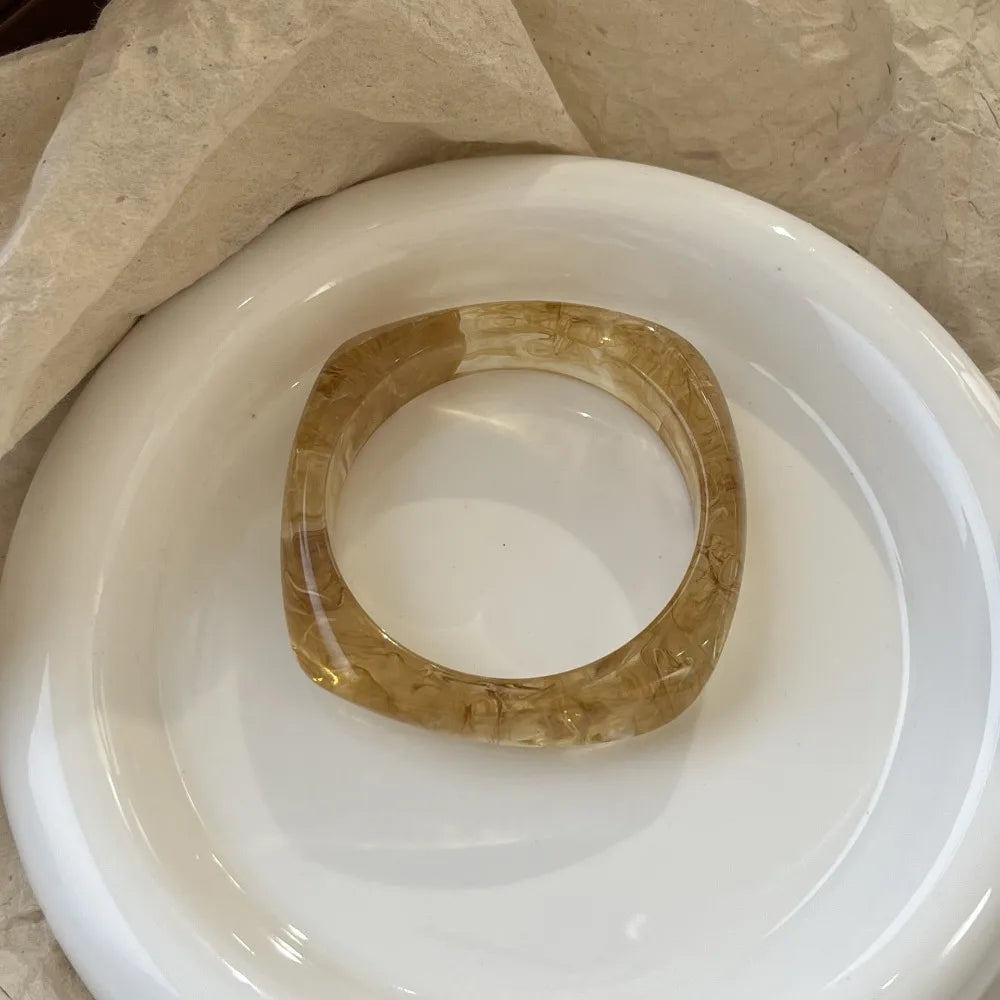 Bracelet bohème en acrylique, Style européen et américain, large et irrégulier, accessoires de bijoux, Design minoritaire