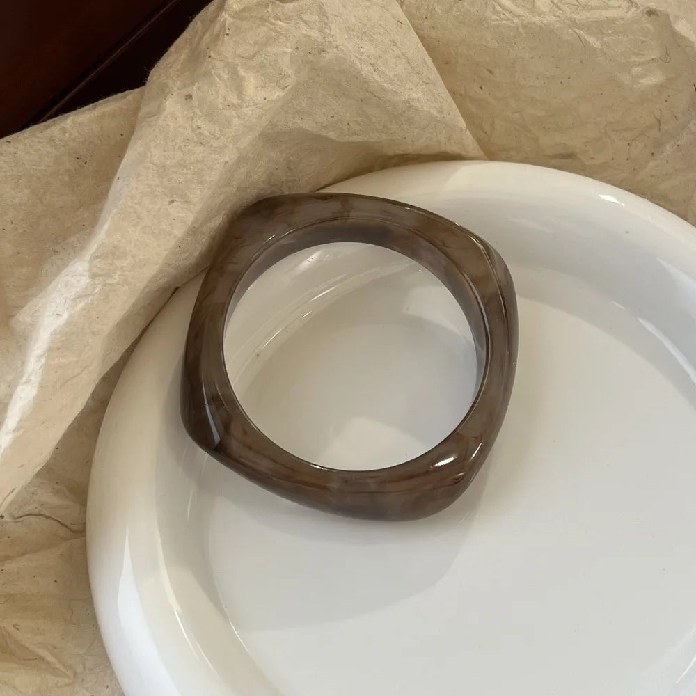 Bracelet bohème en acrylique, Style européen et américain, large et irrégulier, accessoires de bijoux, Design minoritaire