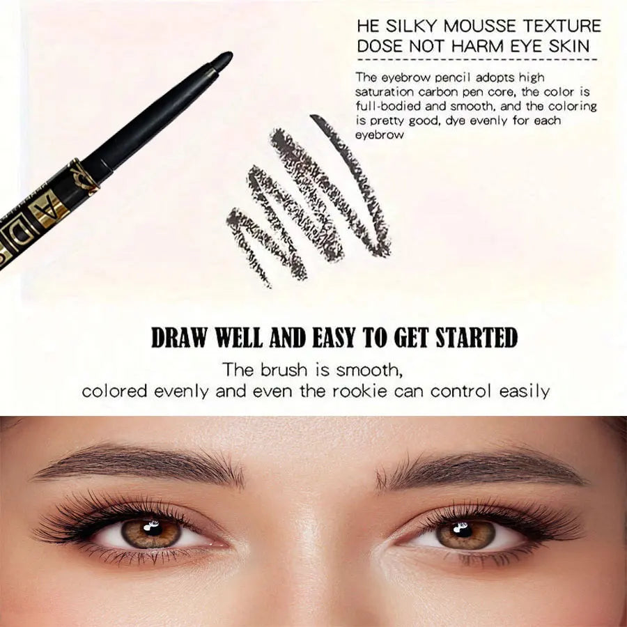 Crayon Eyeliner noir imperméable longue durée, résistant aux taches et à la sueur pour le maquillage des yeux audacieux, cadeau idéal, 3 pièces/9 pièces