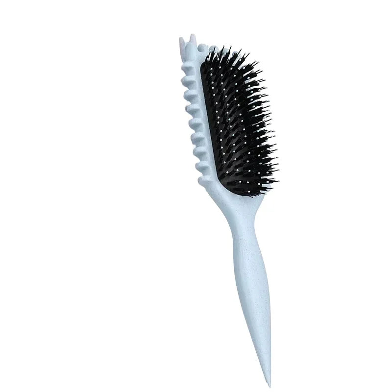 Brosse de coiffure bouclée pour Salon de coiffure, brosse à cheveux pour peigner et façonner les boucles pour hommes et femmes, réduit les outils de traction