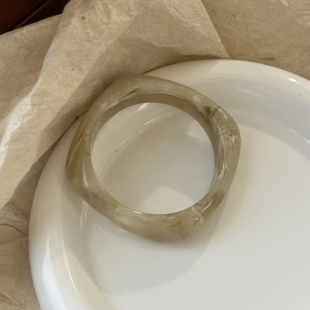 Bracelet bohème en acrylique, Style européen et américain, large et irrégulier, accessoires de bijoux, Design minoritaire