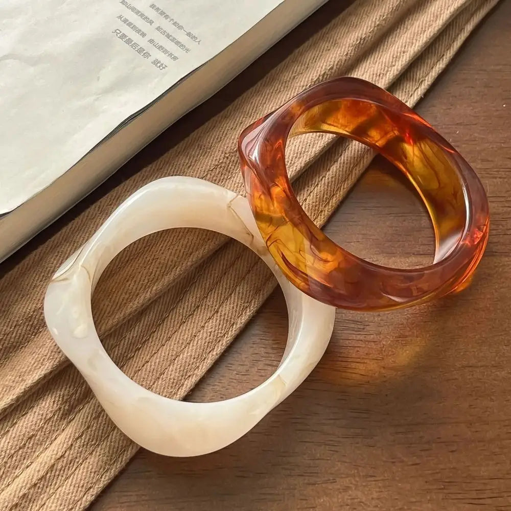 Bracelet bohème en acrylique, Style européen et américain, large et irrégulier, accessoires de bijoux, Design minoritaire