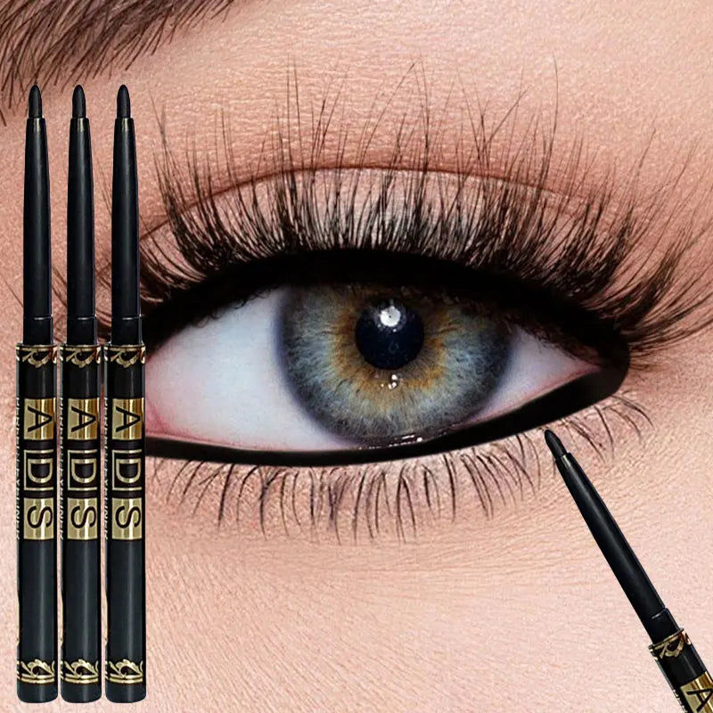 Crayon Eyeliner noir imperméable longue durée, résistant aux taches et à la sueur pour le maquillage des yeux audacieux, cadeau idéal, 3 pièces/9 pièces