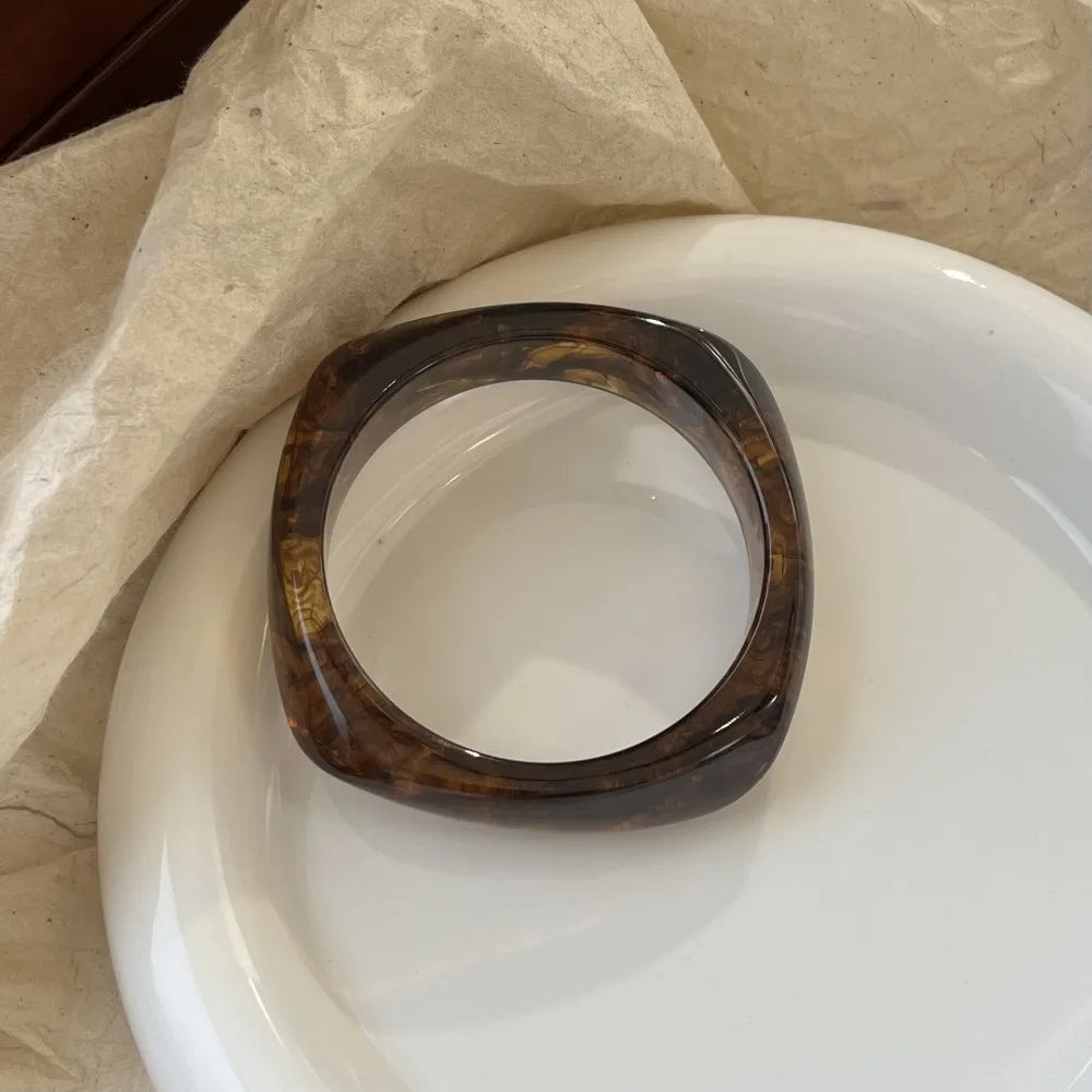 Bracelet bohème en acrylique, Style européen et américain, large et irrégulier, accessoires de bijoux, Design minoritaire